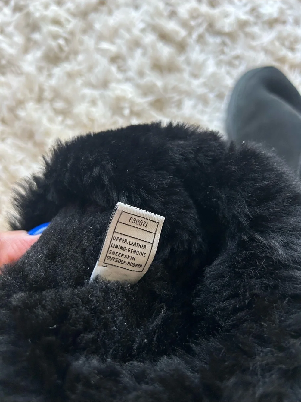 UGG Black Suede Tall Shearling-Trim Boots